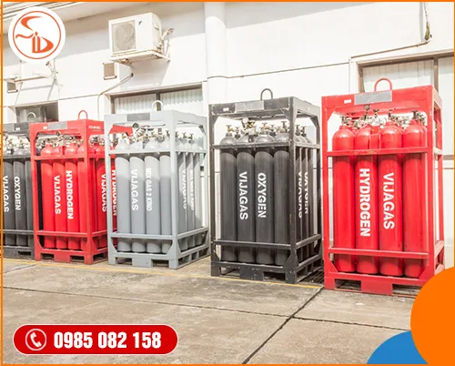 Sản phẩm khi hydro pallet cum chai — Khí Công Nghiệp Long Sơn - Công Ty TNHH Khí Long Sơn — MST 3502414810