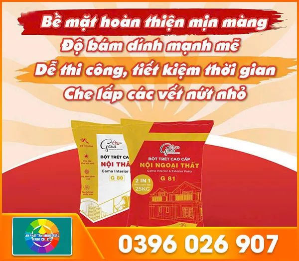 Sản phẩm bot tret cao cap g80 81 — Sơn Kim Loại An Phát Tâm - Công Ty TNHH Sơn Công Nghiệp An Phát Tâm — MST 3502471199