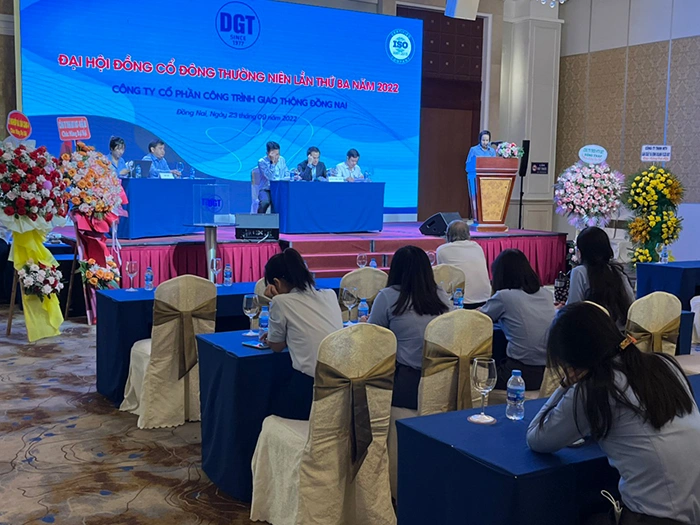 Sản phẩm dai hoi co dong thuong nien 2022 — Công Ty Cổ Phần Công Trình Giao Thông Đồng Nai — MST 3600259916