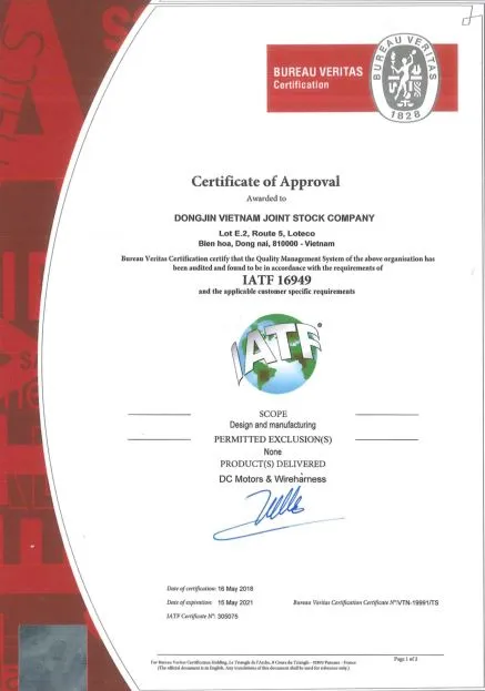 Sản phẩm ISO 14001 — Công Ty Cổ Phần Dongjin Việt Nam — MST 3600637861