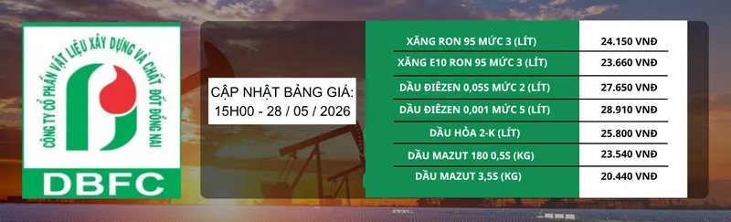 Sản phẩm cập nhật bảng 2_1779955191 — Chất Đốt Đồng Nai - Công Ty Cổ Phần Vật Liệu Xây Dựng & Chất Đốt Đồng Nai — MST 3600661303