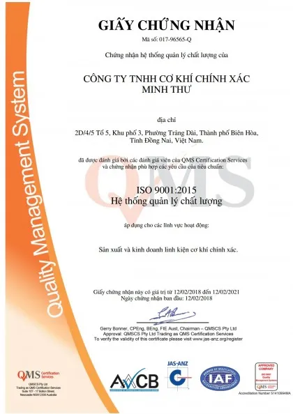 Sản phẩm CertificateVietnamese_update 420x594 — Công Ty TNHH Cơ Khí Chính Xác Minh Thư — MST 3601034601