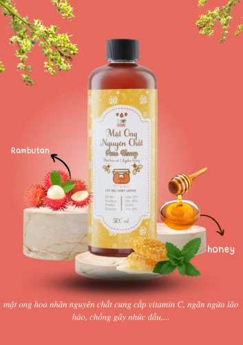 Sản phẩm mat hoa chom chom loai 1000ml — Mật Ong Hoàng Trí - Công Ty TNHH Ong Mật Hoàng Trí — MST 3601457332