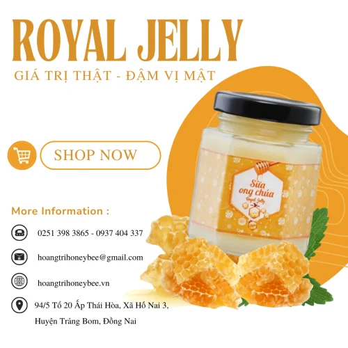 Sản phẩm sua ong chua loai 500g — Mật Ong Hoàng Trí - Công Ty TNHH Ong Mật Hoàng Trí — MST 3601457332