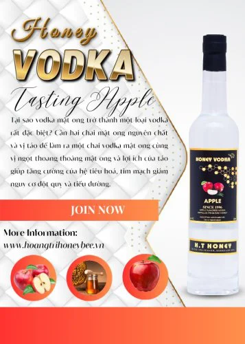 Sản phẩm vodka mat ong huong vi tao 375ml 500ml — Mật Ong Hoàng Trí - Công Ty TNHH Ong Mật Hoàng Trí — MST 3601457332