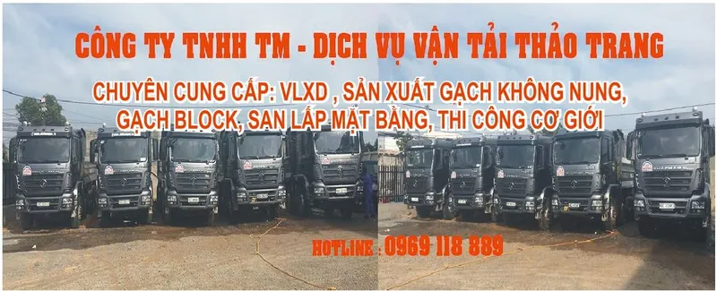 Sản phẩm 4443219571041300 — Vật Liệu Xây Dựng Và San Lấp Mặt Bằng Thảo Trang - Công Ty TNHH Thương Mại Dịch
Vụ Vận Tải Thảo Trang — MST 3602511328