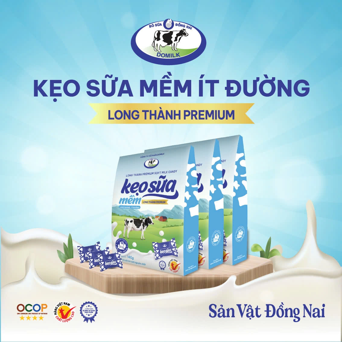 Sản phẩm Combo 3 Keo Sua Mem Long Thanh Premium It Duong — Công Ty Cổ Phần Domilk — MST 3603243907