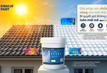 Sản phẩm giai phap son chong nong cho mai nha bi quyet giu khong gian luon mat me 1776741411 — King Cat Paint - Công Ty TNHH YuLung Paint Manufacturing (Việt Nam) — MST 3603395106
