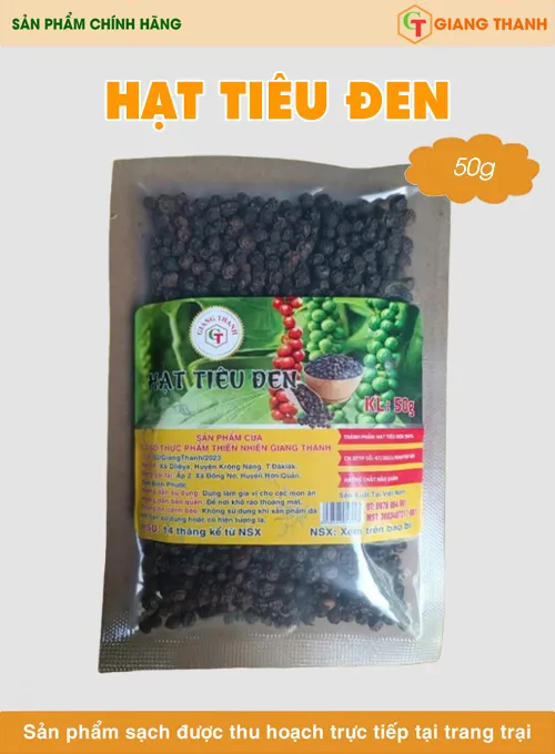 Sản phẩm hat tieu den 50g — Mật Ong Giang Thanh — MST 3603407217
