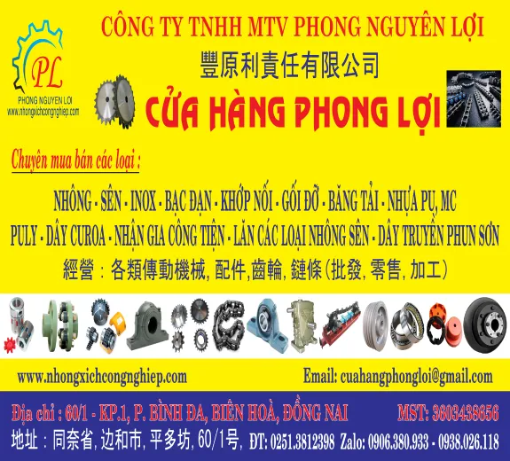 Sản phẩm gioithieu 1729137939 — Nhông Xích Phong Nguyên Lợi - Công Ty TNHH MTV Phong Nguyên Lợi — MST 3603438656