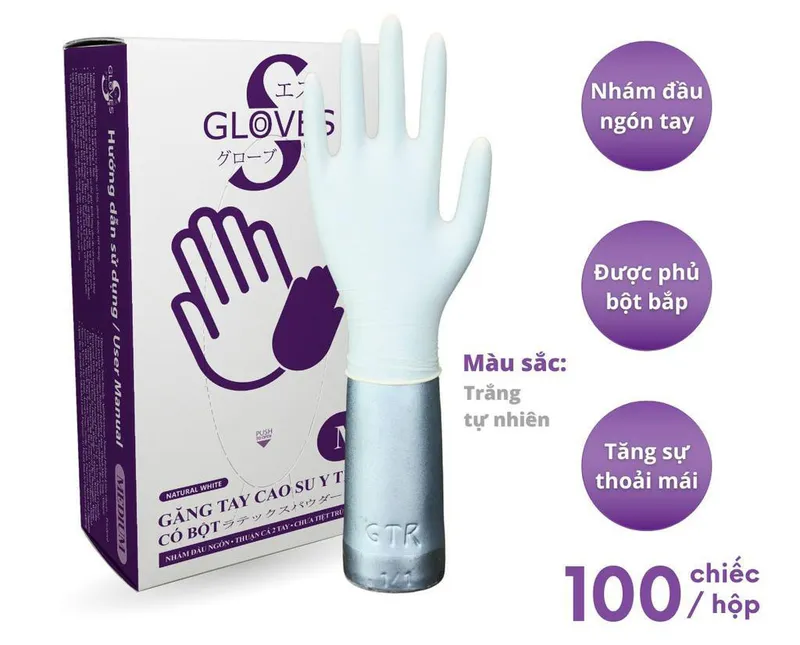 Sản phẩm Gang tay cao su Sgloves Latex co bot 4.9g 1 — Công Ty TNHH Huy Hoàn Trang — MST 3603440687