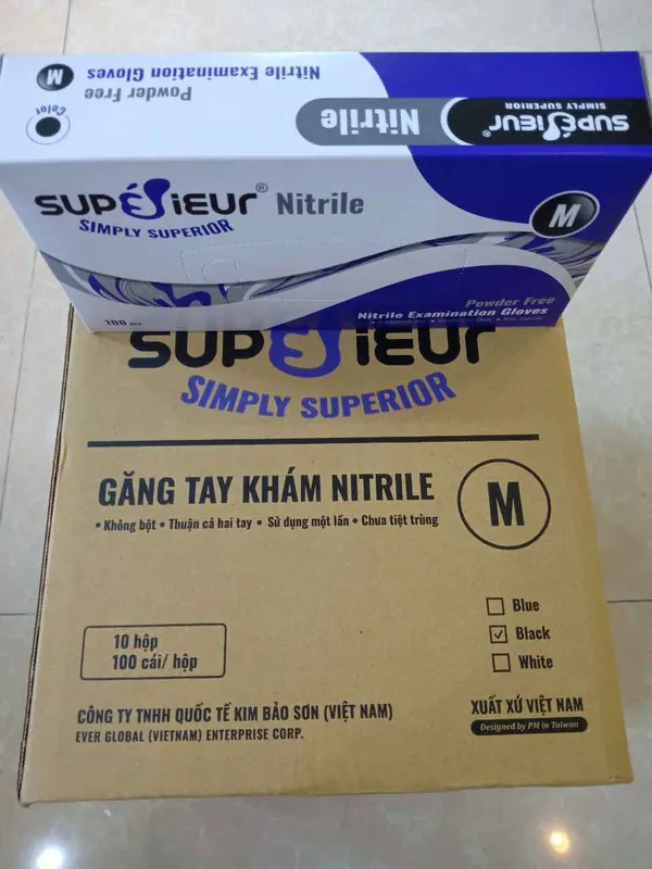 Sản phẩm Gang Tay Y Te Superieur Mau Den — Công Ty TNHH Huy Hoàn Trang — MST 3603440687