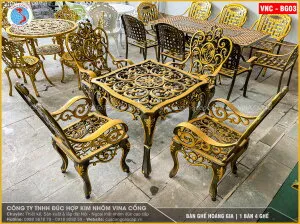 Sản phẩm ban ghe hoang gia  1 ban 4 ghe  vnc bg03 6 — Công Ty Trách Nhiệm Hữu Hạn Đúc Hợp Kim Nhôm Vi Na Cổng — MST 3603473717