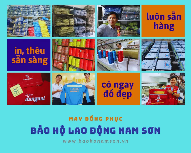 Sản phẩm may in theu bao ho lao dong — Công Ty TNHH Bảo Hộ Lao Động Nam Sơn — MST 3603540057