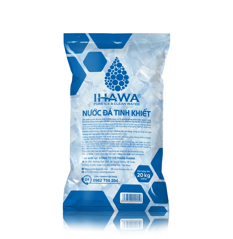 Sản phẩm 1140133549_190530_IHAWA_BaoDa_20kg 02 — Nước Đá IHAWA - Công Ty CP IHAWA — MST 3603640076