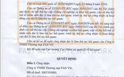 Sản phẩm Dai ly hai quan fan logistics 422x263 — FAN Logistics - Công Ty TNHH Thương Mại FAN VN — MST 3603763889