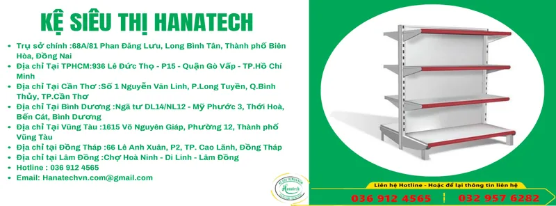 Sản phẩm ke sieu thi mien nam hanatech — Công Ty TNHH Hanatech Việt Nam — MST 3603830221