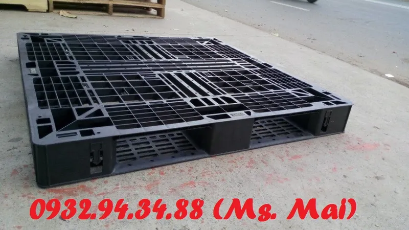 Sản phẩm pallet nhua cu 1100x1100x120mm mau den (2)274862823958 — Công Ty TNHH Sản Xuất Thương Mại Dịch Vụ Mai Phát — MST 3603840276