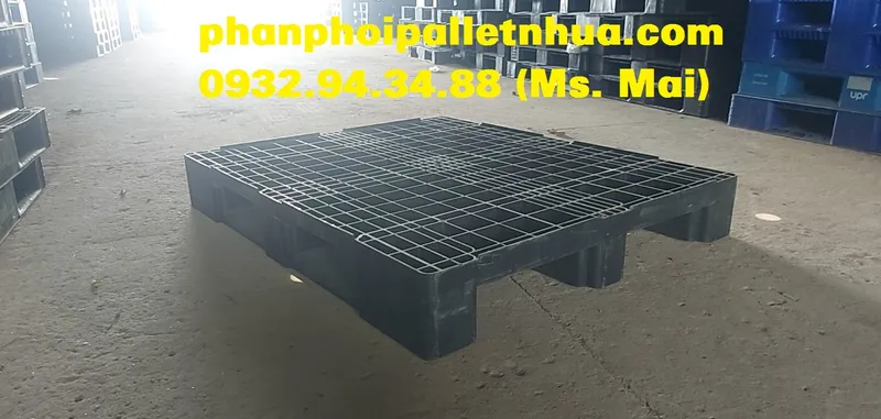 Sản phẩm pallet nhua cu 1200x1000x150mm mau den ba chan (1)422906467604 — Công Ty TNHH Sản Xuất Thương Mại Dịch Vụ Mai Phát — MST 3603840276