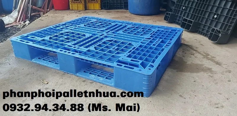 Sản phẩm pallet nhua cu 1200x1000x150mm xanh nguyen sinh (1)591372882043 — Công Ty TNHH Sản Xuất Thương Mại Dịch Vụ Mai Phát — MST 3603840276