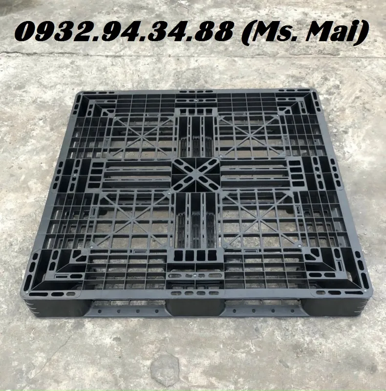 Sản phẩm pallet nhua moi 1100x1100x125mm mau den (1)713309910312 — Công Ty TNHH Sản Xuất Thương Mại Dịch Vụ Mai Phát — MST 3603840276