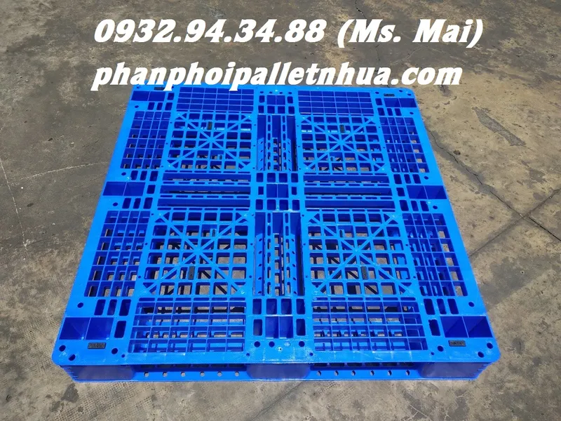 Sản phẩm pallet nhua moi 1100x1100x125mm mau xanh (1)370395265545 — Công Ty TNHH Sản Xuất Thương Mại Dịch Vụ Mai Phát — MST 3603840276
