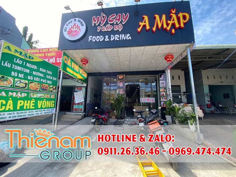 Sản phẩm thi cong bang hieu alu chu mica noi mi cay 7 cap do a map tai bien hoa — Công Ty TNHH Mỹ Thuật Thiên Nam Group — MST 3603933058