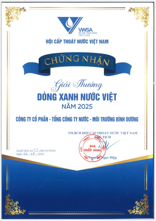 Sản phẩm dong xanh nuoc viet  hoi ctnvn 2026 01 12 14 18 16 — Công Ty CP - Tổng Công Ty Nước - Môi Trường Bình Dương — MST 3700145694