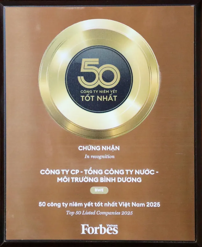 Sản phẩm tap chi forbes trao tang nam 2025 2026 01 12 11 08 25 — Công Ty CP - Tổng Công Ty Nước - Môi Trường Bình Dương — MST 3700145694