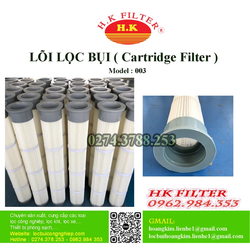 Sản phẩm Cartridge 003 nap nhua — Công Ty TNHH Lưới Lọc Hoàng Kim — MST 3700638033