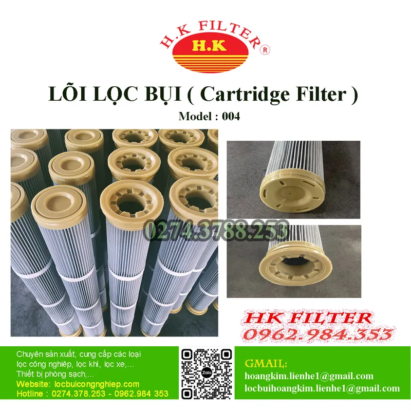Sản phẩm Cartridge 004 — Công Ty TNHH Lưới Lọc Hoàng Kim — MST 3700638033