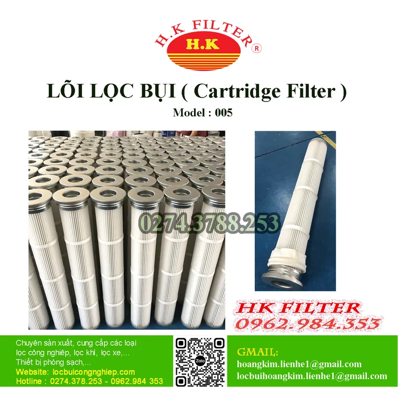 Sản phẩm Cartridge 005 — Công Ty TNHH Lưới Lọc Hoàng Kim — MST 3700638033