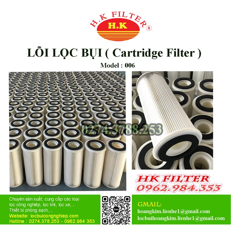 Sản phẩm Cartridge 006 — Công Ty TNHH Lưới Lọc Hoàng Kim — MST 3700638033