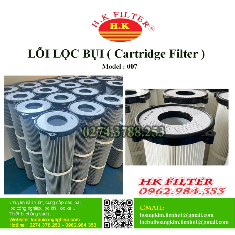 Sản phẩm Cartridge 007 — Công Ty TNHH Lưới Lọc Hoàng Kim — MST 3700638033