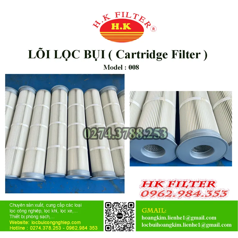 Sản phẩm Cartridge 008 — Công Ty TNHH Lưới Lọc Hoàng Kim — MST 3700638033