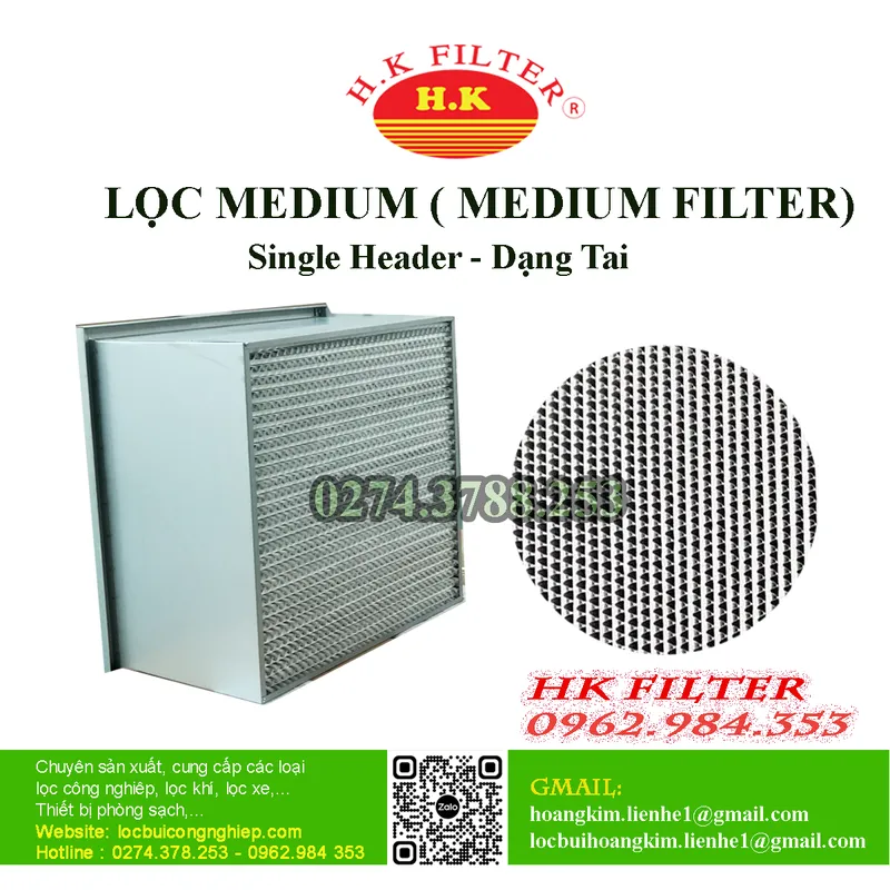 Sản phẩm Medium Single Header — Công Ty TNHH Lưới Lọc Hoàng Kim — MST 3700638033