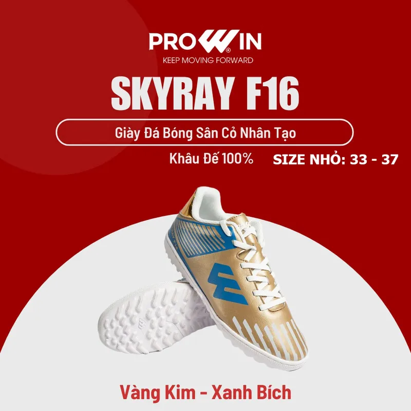 Sản phẩm giay bong da san co nhan tao skyray f16 vangkimxanhbich size 33 37 prowin — Giày Thể Thao Prowin - Công Ty TNHH Nam Bình — MST 3700799305