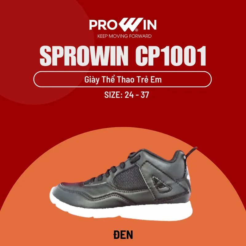 Sản phẩm SPROWIN CP1001 DEN TRE EM — Giày Thể Thao Prowin - Công Ty TNHH Nam Bình — MST 3700799305