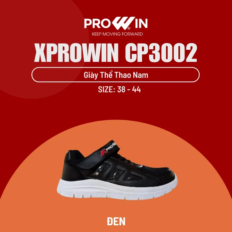 Sản phẩm XPROWIN CP3002 DEN NAM — Giày Thể Thao Prowin - Công Ty TNHH Nam Bình — MST 3700799305