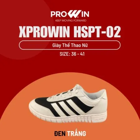 Sản phẩm XPROWIN HSPT 02 DEN TRANG NU 450x450 — Giày Thể Thao Prowin - Công Ty TNHH Nam Bình — MST 3700799305