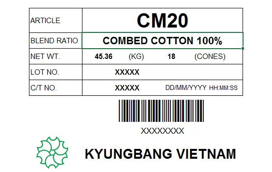 Sản phẩm c20 — Công Ty TNHH Kyungbang Việt Nam — MST 3700907021