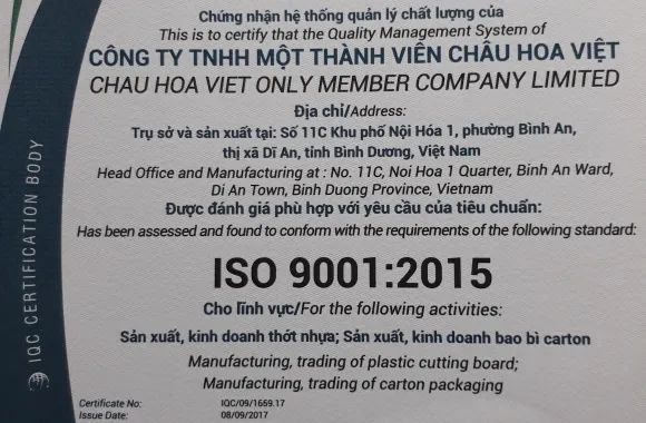 Sản phẩm 75071202 — Công Ty TNHH Một Thành Viên Châu Hoa Việt — MST 3700940597