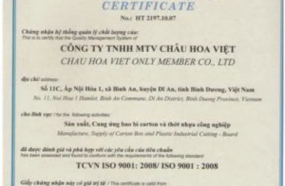 Sản phẩm 77398005 — Công Ty TNHH Một Thành Viên Châu Hoa Việt — MST 3700940597