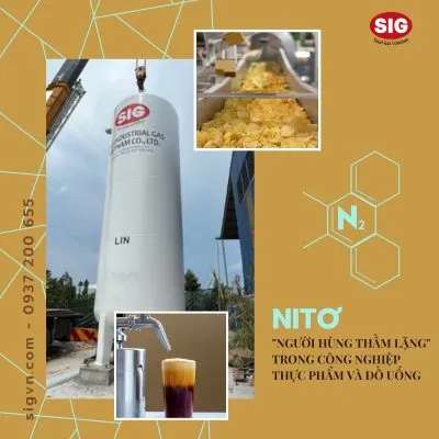Sản phẩm nito nguoi hung tham lang trong cong nghiep thuc pham va do uong 400x400 — Công Ty TNHH Sing Industrial Gas Việt Nam — MST 3701807975