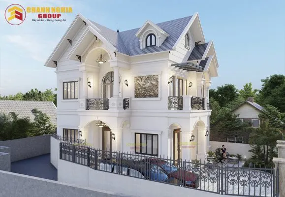 Sản phẩm Biet thu pho tan co dien Binfh DUong 2 579x400 — Chánh Nghĩa Group - Công Ty Cổ Phần Xây Dựng Chánh Nghĩa — MST 3702194418