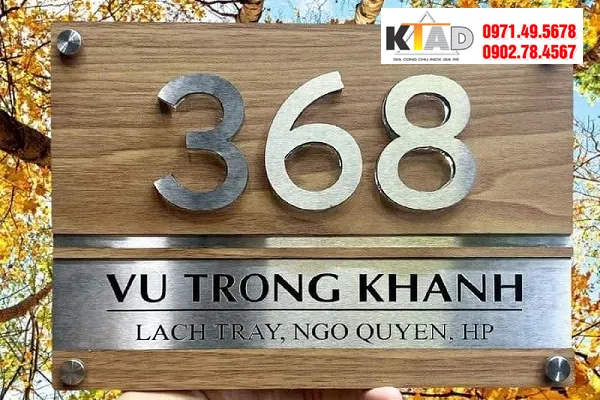 Sản phẩm bang so nha — Bảng Hiệu Chữ Inox Bình Dương Khang Thịnh - Công Ty TNHH Quảng Cáo Khang Thịnh
Bình Dương — MST 3702199092