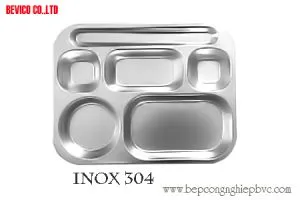 Sản phẩm khay inox 6 ngan mau 322525p3 inox 304 kt 32 x 25 x 2 5cm_300x300 — Công Ty TNHH Thương Mại Dịch Vụ Be Vi Co — MST 3702264182