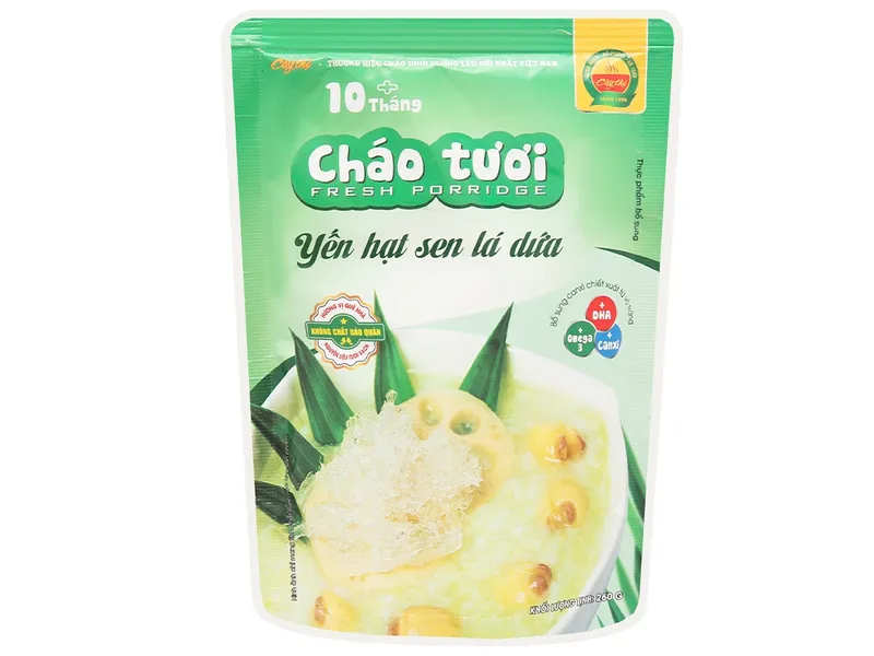 Sản phẩm chao tuoi yen hat sen la dua cay thi goi 260g 202012011439005580 — Công Ty TNHH Thành Hoàng Long — MST 3702321828