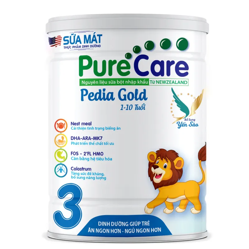 Sản phẩm Sua Mat Pure Care Pedia Gold 1 10 Tuoi 900g — Công Ty TNHH Thành Hoàng Long — MST 3702321828
