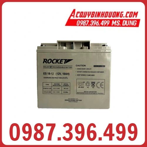 Sản phẩm ac quy rocket es 1812 12v18ah p37223402 — ắc quy Bình Việt Phát - Công Ty TNHH Bình Việt Phát — MST 3702370744
